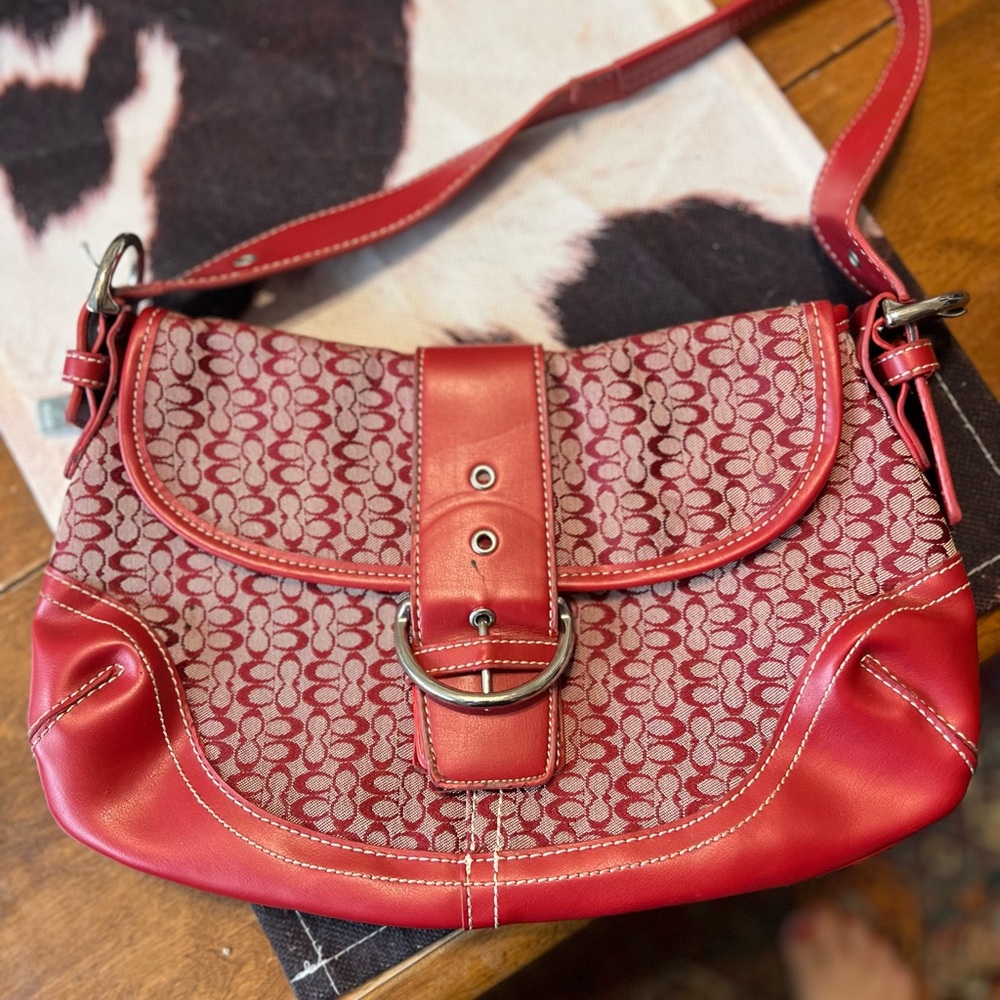 Vintage Coach red purse